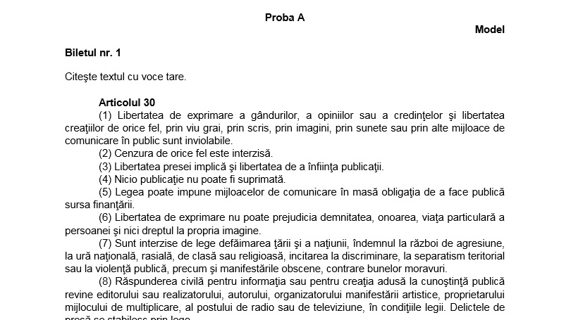 Bacalaureat 2019. Cum se rezolvă subiectele la limba română oral