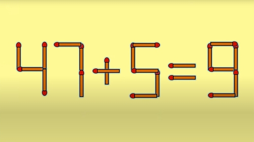 Test IQ exclusiv pentru genii | Corectați 47+5=9, mutând un singur chibrit!