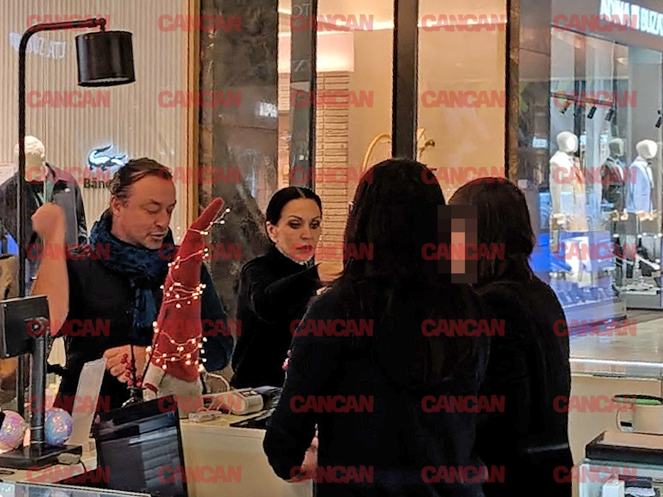 Beatrice Rancea și soțul ei, la mall