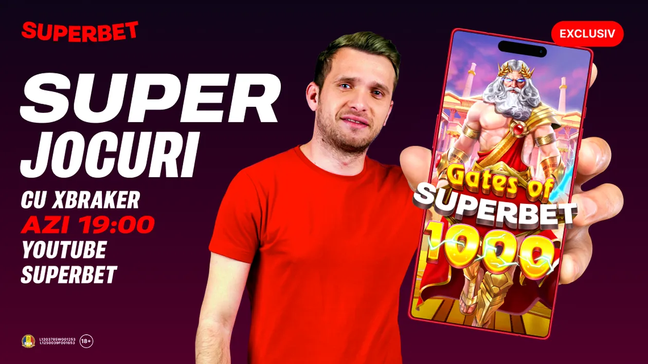 (P) Bați la porțile distracției? Gates of Superbet e la SuperJocuri cu Xbraker, miercuri de la 19:00
