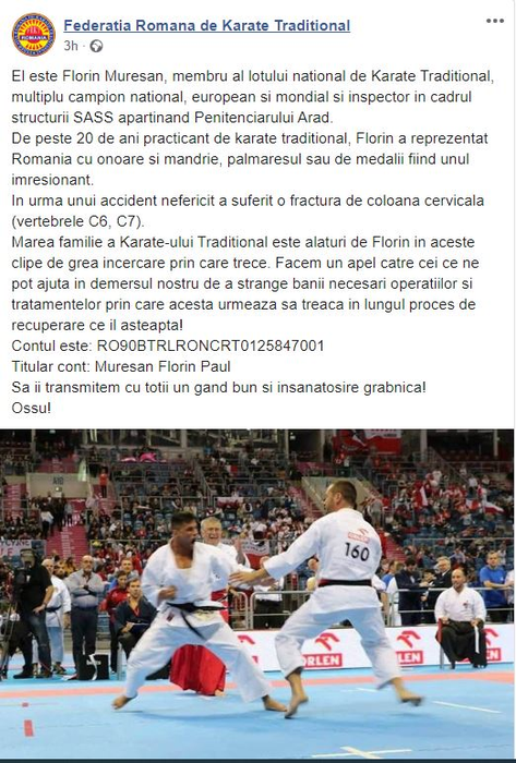 Campionul mondial Florin Mureșan, de urgență la spital: “A suferit o fractură de coloana cervicală”. Lidia Buble a implorat să se facă donații pentru operații și tratamente