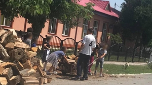 Elevii de clasa I au carat lemne de foc la o scoala din Braila. Imagini revoltatoare pentru niste copii de varsta lor. De ce au facut-o