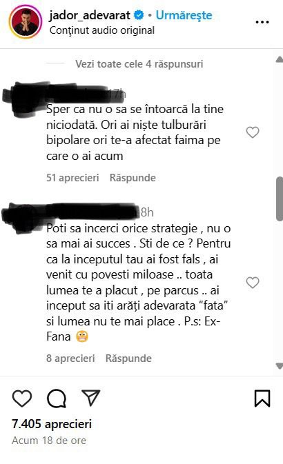 Jador, pulverizat după ce Zanni a dezvăluit că a bătut-o pe Oana Ciocan: „Strategie + Ai devenit cel mai penibil”