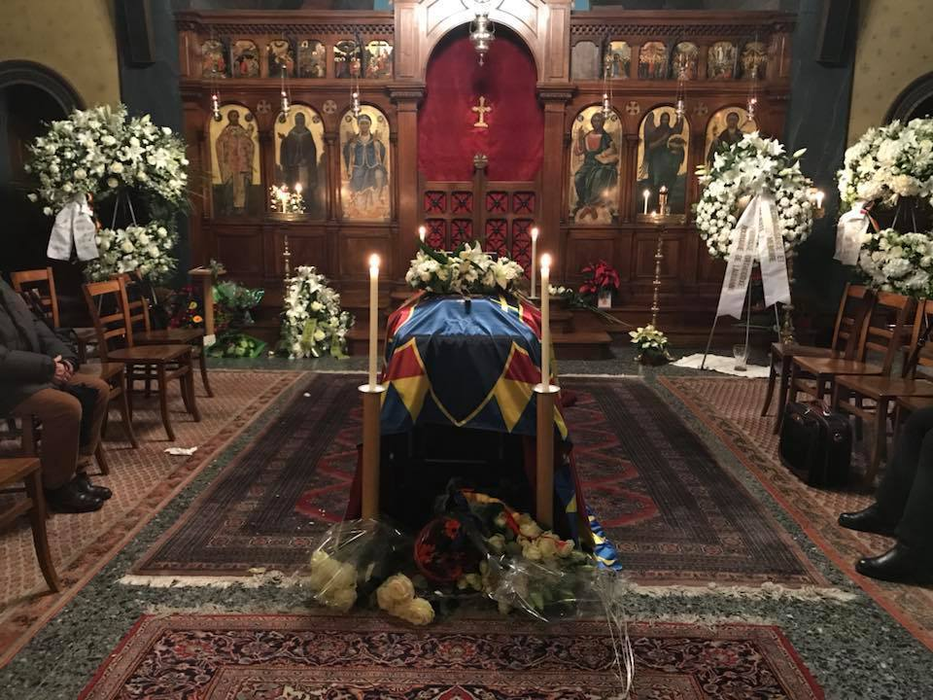 Sicriul Regelui Mihai, aflat în prezent în Elveţia
Foto: Facebook/Alexandra Tănăsescu