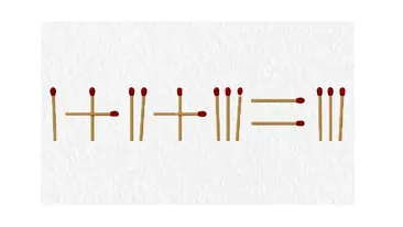 Test de inteligență pentru genii | Mutați un singur chibrit pentru a corecta egalitatea: I+II+III=III