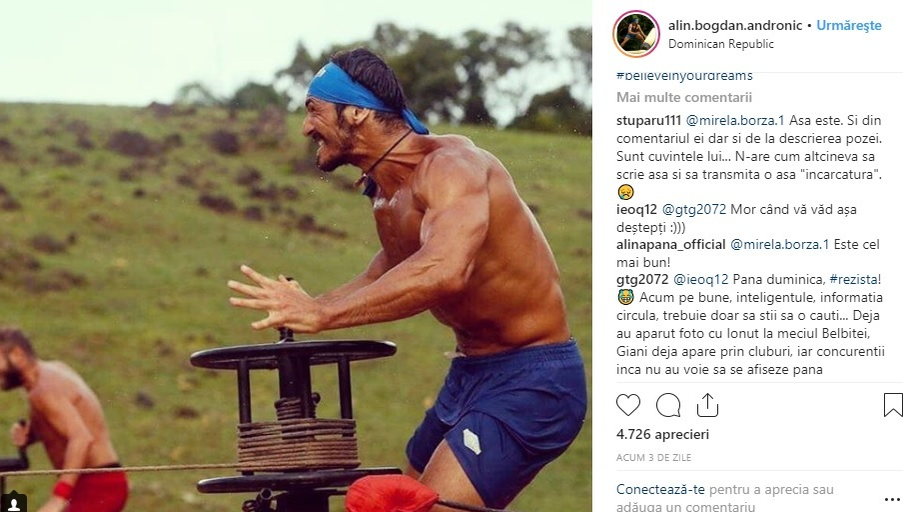 A spus-o direct! Ce mesaj a primit Alin Andronic de la fosta Războinică Alina Pană, cu puțin timp înainte de marea finală