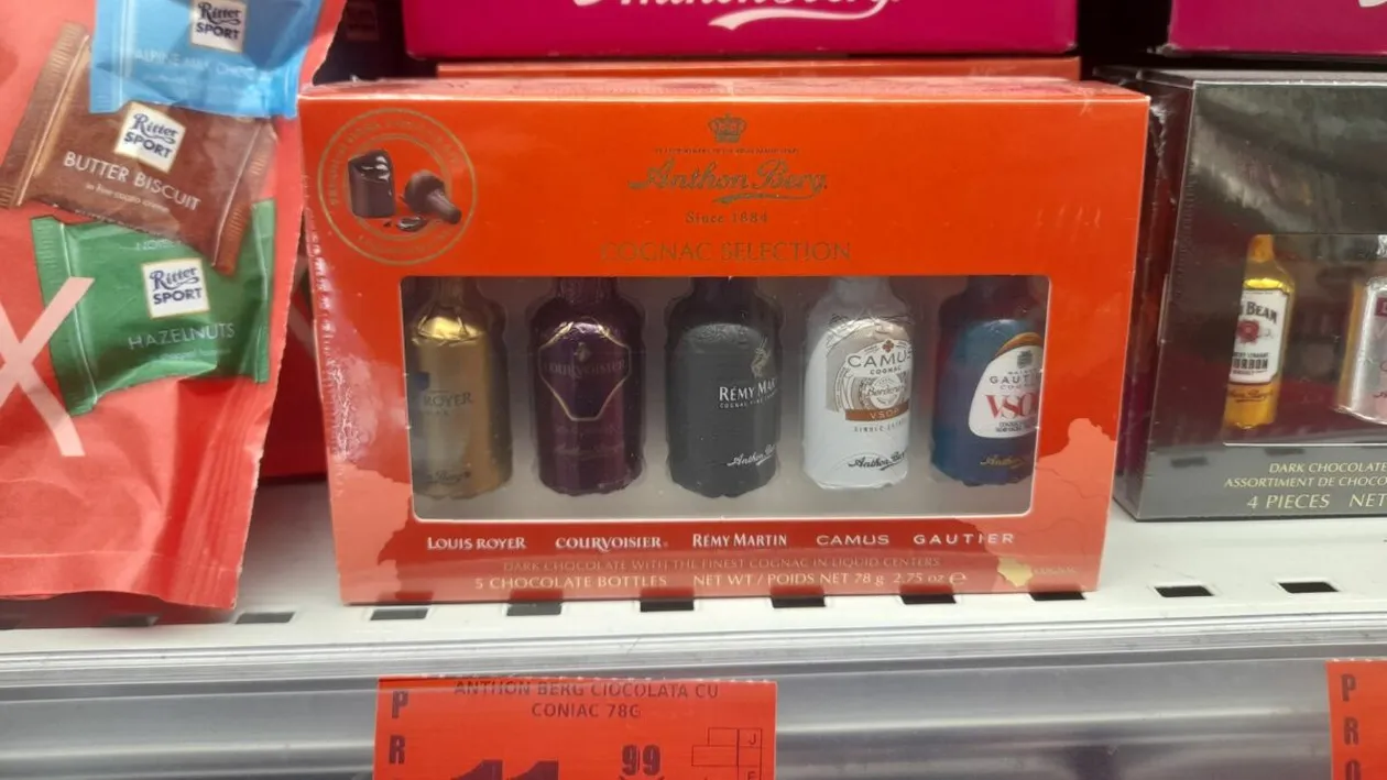 Cea mai tare reducere. Cât costa la Profi cutia cu bomboane de ciocolată înainte de a fi redusă la 11,99 lei