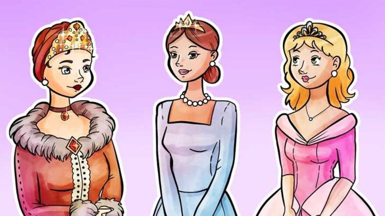 Test de inteligență exclusiv pentru genii | Identificați prințesa-impostoare dintre cele 3 din imagine!