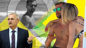Adrian Mlădinoiu, ex-șoferul lui Liviu Dragnea, a stat ”lipit” de o blondină pe plaja milionarilor!