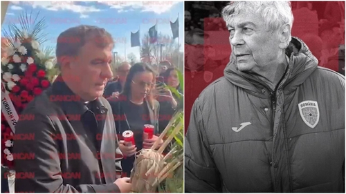 Ce mesaj a scris Gică Hagi pe coroana funerară depusă la căpătâiul lui Mircea Lucescu