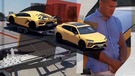 Călin Donca a oferit imaginea anului, la Mamaia! Doar pe litoral poți vedea un Lamborghini care tractează… alt Lamborghini!