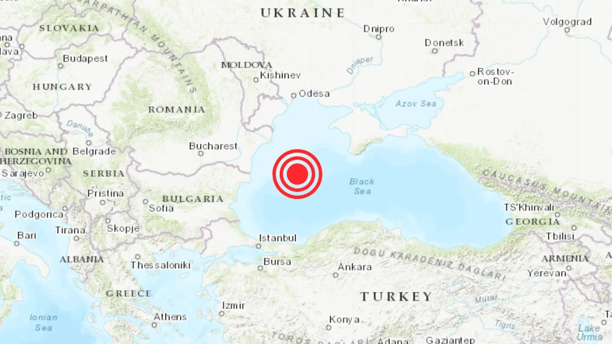 Cutremur puternic în Marea Neagră, la ora 5.31. Ce magnitudine a avut și la ce adâncime s-a produs