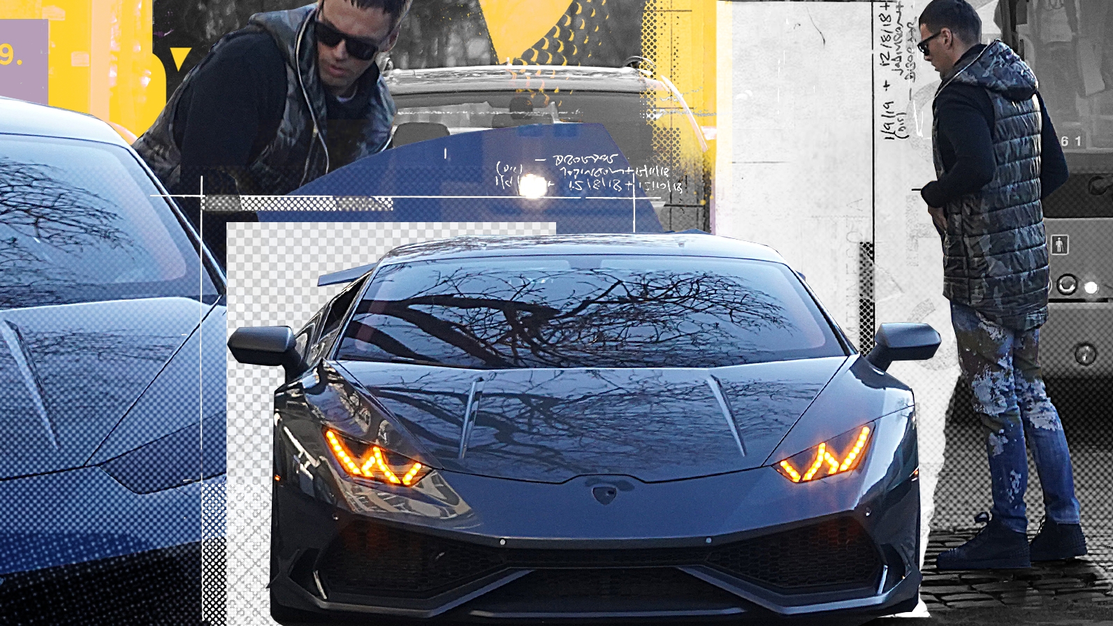 Ca-n filmele cu mafioți! Zed, apariție în Capitală cu un Lamborghini fără număr!