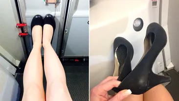 Cum îşi sporesc stewardesele veniturile! Ce fac cu pantofii după ce îi poartă în timpul jobului, câteva săptămâni
