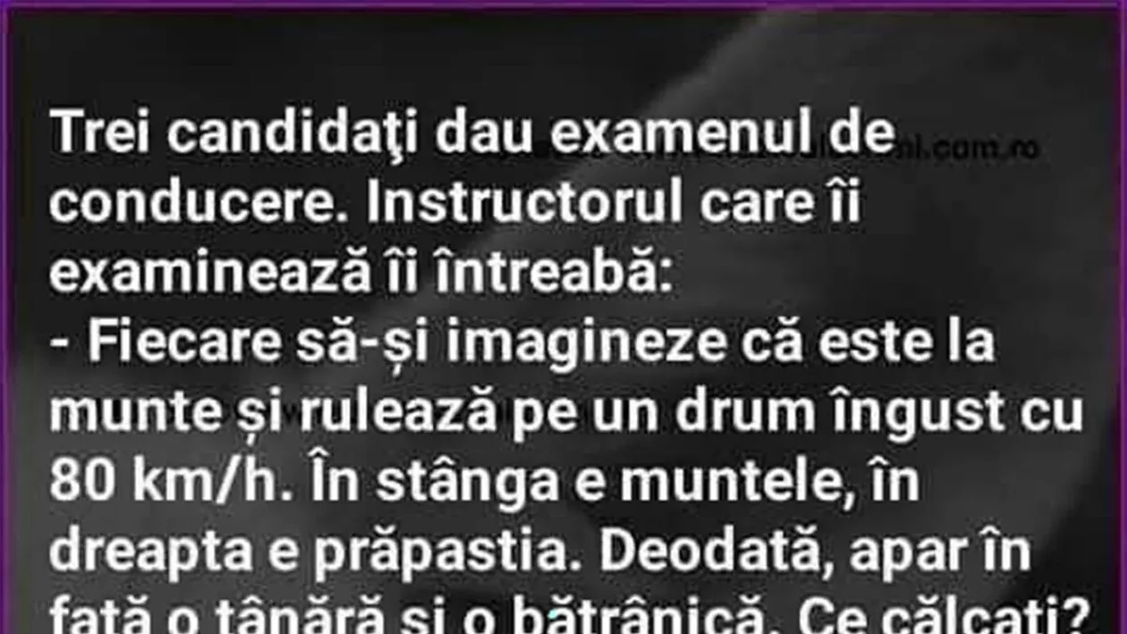 BANC | Trei candidați dau examenul de permis auto