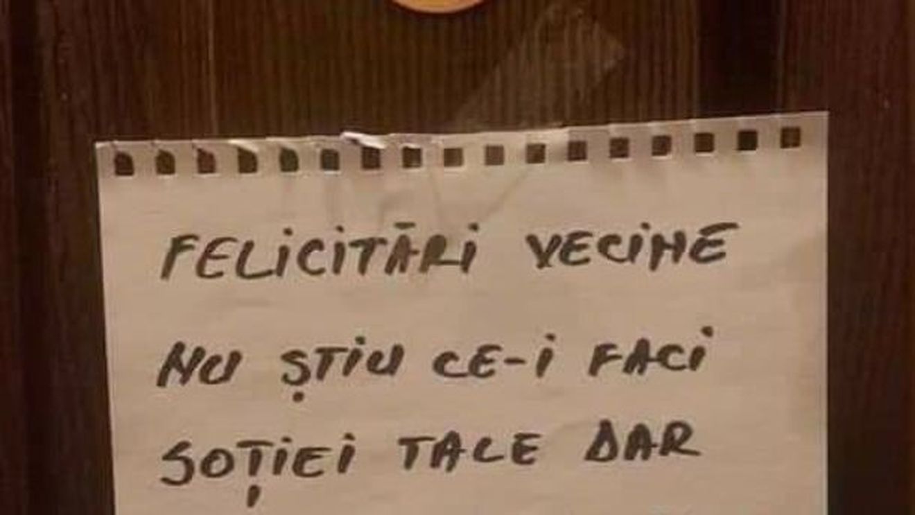 Ce bilețel a găsit un bărbat lipit pe ușa de la intrare , la doar câteva ore după o partidă de amor. Mesajul este demențial. FOTO