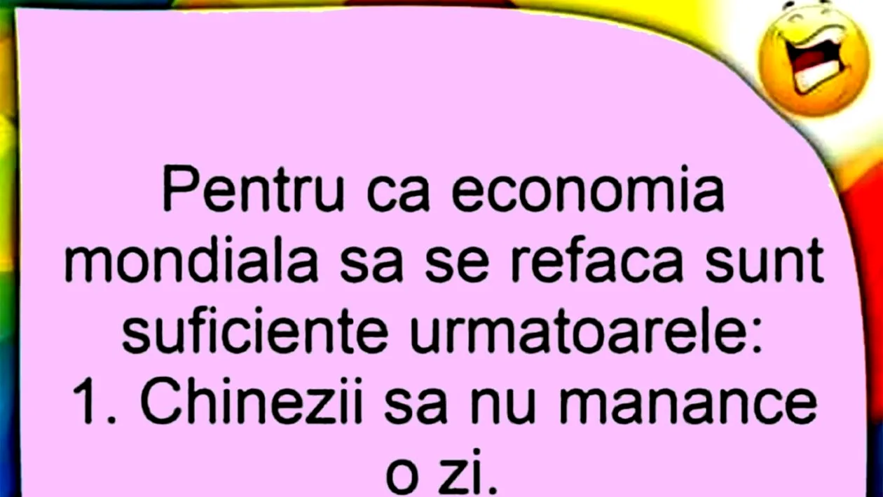 Bancul începutului de săptămână | Chinezii, rușii, românii și refacerea economiei mondiale