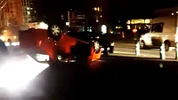 Accident grav la Timişoara! Un bărbat s-a răsturnat cu maşina, lovindu-se apoi de 4 autoturisme!