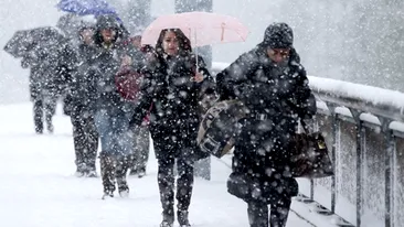 COD GALBEN de ninsoare în Bucureşti şi cinci judeţe! Ninge deja de cateva ore si nu are de gand sa se opreasca