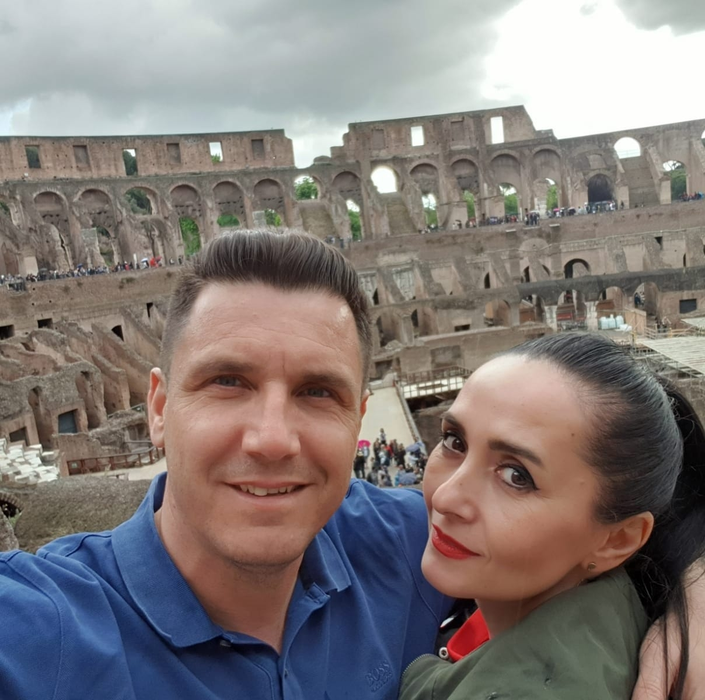 Narcis Răducan și Oana, în vacanță