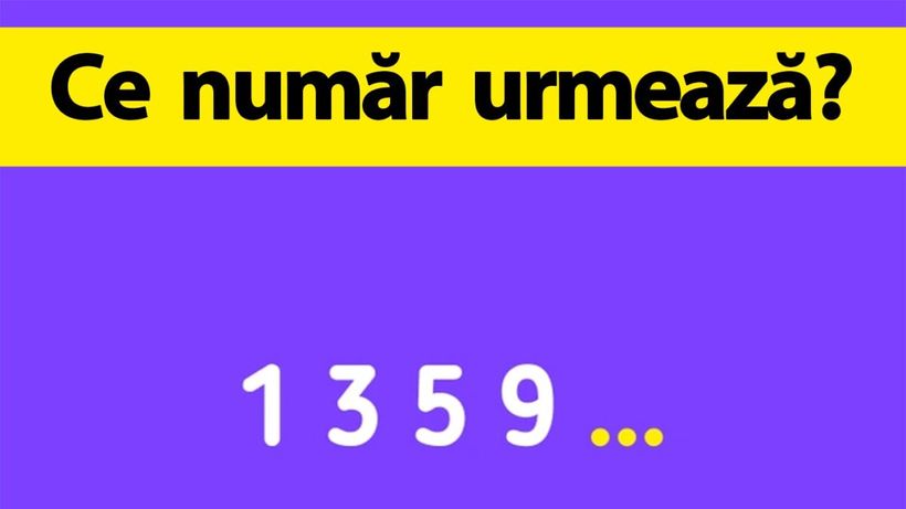 Test IQ exclusiv pentru genii | Ce număr urmează în această serie: 1, 3, 5, 9?