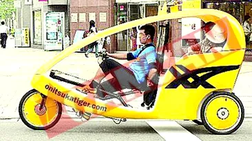 Taxiuri tricicleta in centrul Clujului