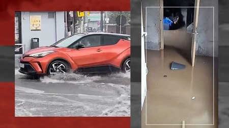 Imagini apocaliptice lângă București. A plouat în câteva zile cât pentru două luni, iar străzile au fost înghițite de ape