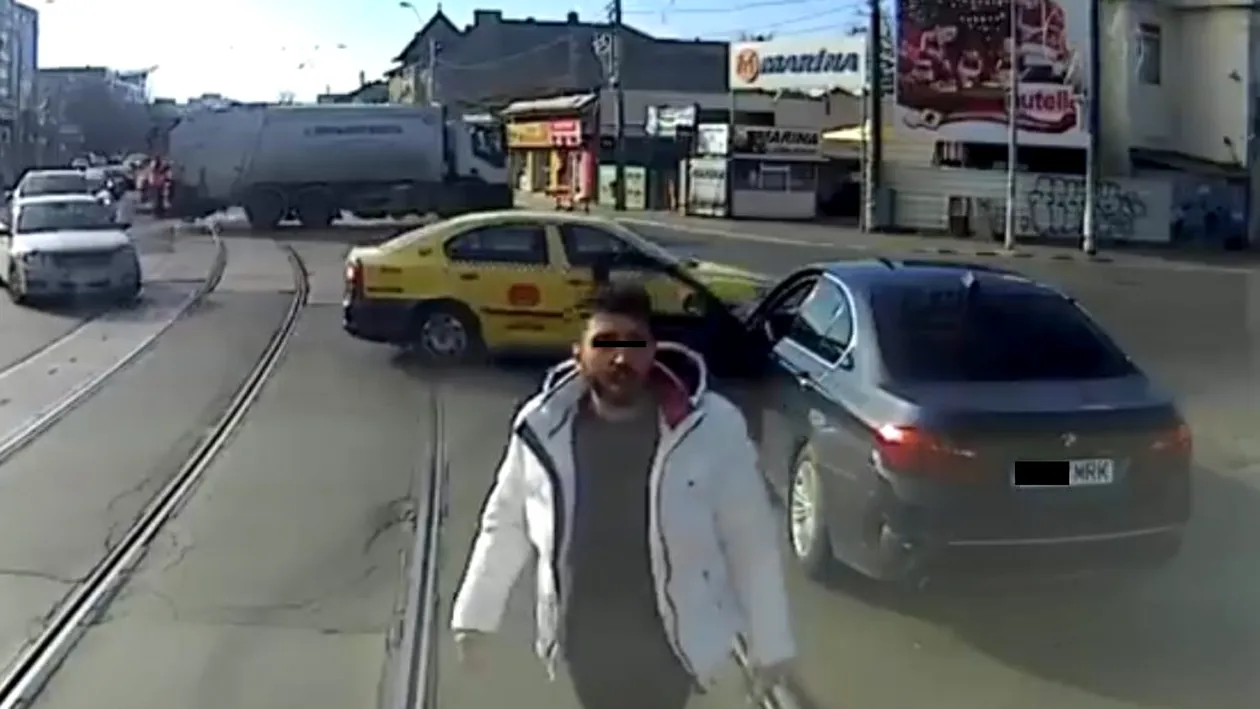 Răsturnare de situație! Șoferul BMW-ului împins de tramvai, legături suspecte cu o periculoasă grupare mafiotă