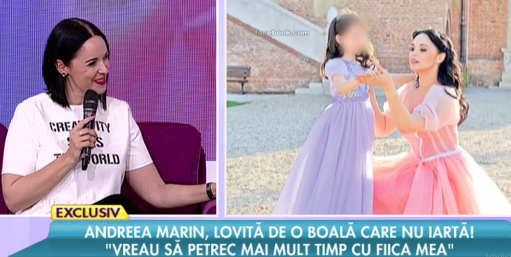 Fiica Andreei Marin a sunat-o pe vedetă în timp ce era la TV. Ce a urmat după ce Violeta i-a mărturisit alarmată: “Mami, mami…”