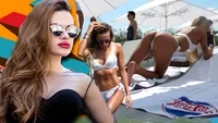 Fostul ”iepuraș” Playboy Rellys Tonu a experimentat la plajă cele mai perverse poziții!