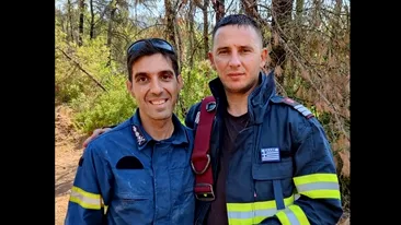 Ce cadou a primit un pompier român de la colegul său grec: ”Ai venit să ne ajuți să stinge incendiile?”