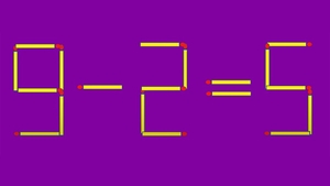 Test IQ cu chibrituri | Corectați 9-2=5, mutând un singur băț!