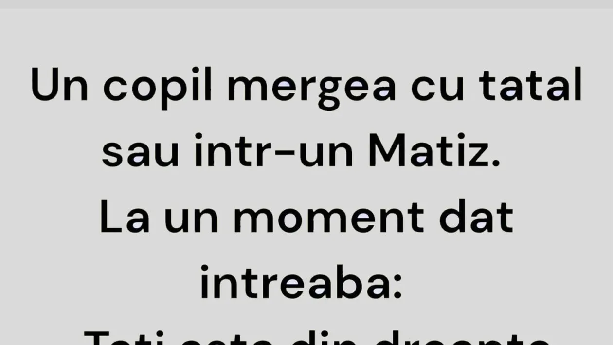 Bancul sfârșitului de săptămână | Copilul și Matizul