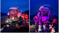 Tragedie pe DN6! Un bărbat a murit, după ce două tiruri s-au ciocnit