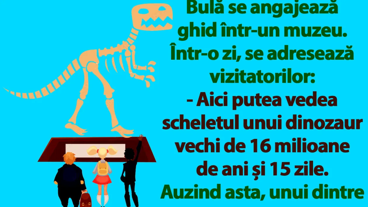 BANC | Bulă se angajează ghid într-un muzeu