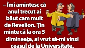 BANCUL ZILEI | De ce să nu exagerezi cu băutura în noaptea de Revelion