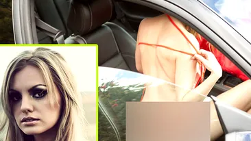 Imagini BOMBĂ de paparazzi! Alexandra Stan, prinsă în timp ce SE SCHIMBA în maşina