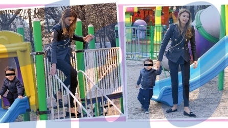 Fosta Prima Doamnă a sectorului 3, în parc în ipostaza de mamă