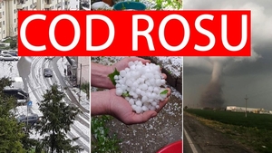 ANM: cod ROȘU de furtună în două județe din România! TORNADĂ și GRINDINĂ URIAȘĂ