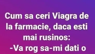 BANCUL ZILEI | Cum să ceri Viagra la farmacie, dacă ești rușinos: Vă rog să-mi dați o cutie de..