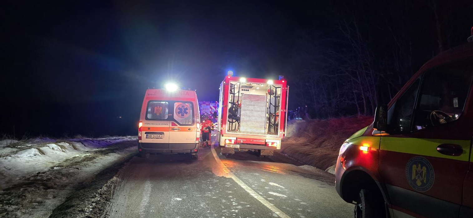 Accident grav cu 7 persoane în Sibiu. A fost activat Planul Roșu de Intervenție