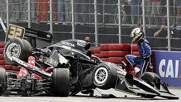 VIDEO Accident groaznic la o cursa din Brazilia: americanul Andretti, la un pas de moarte!