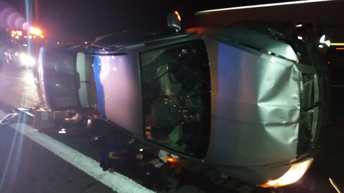 Accident în lanț pe A1! Cinci mașini sunt implicate în carambol