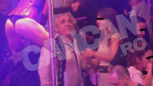 Ioan Becali a ingenunchiat o animatoare in clubul BOA si a dansat toata noaptea inconjurat de pustoaice!