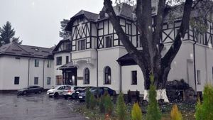 Panică la Spitalul de Psihiatrie Voila din Prahova! Un urs a intrat în curte, după ce a sărit peste un gard de beton