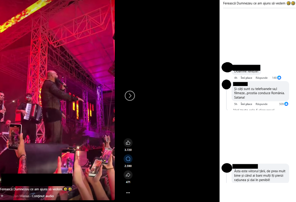 Stupoare totală la concertul lui Dani Mocanu! Ținuta de pe scenă i-a făcut pe toți să scoată telefoanele mobile