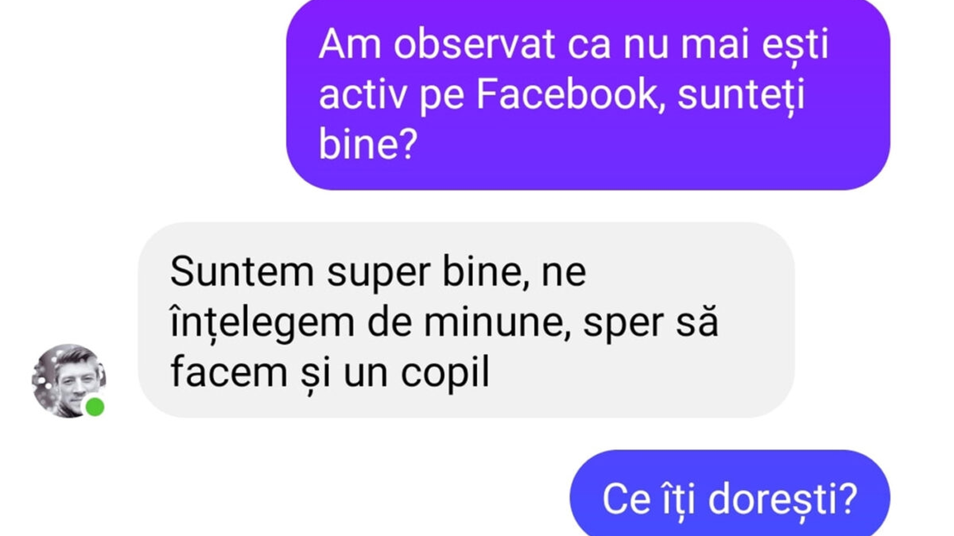 BANCUL ZILEI | "Am observat că nu mai ești activ pe Facebook, sunteți bine?"