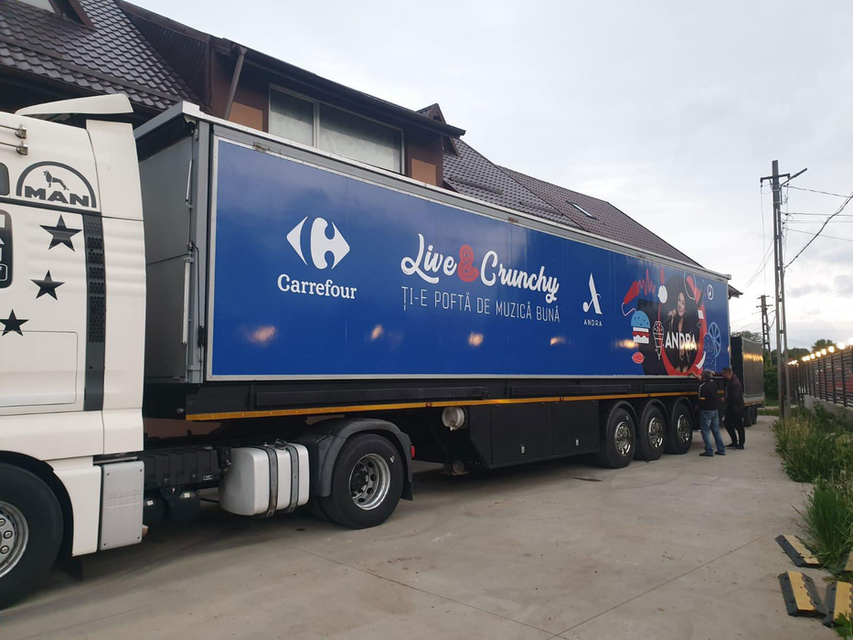 Careffour i-a pus la dispoziție Andrei inclusiv un camion personalizat