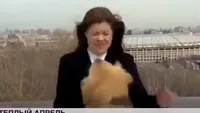 Clipul momentului pe internet. Un câine îi fură unui reporter microfonul, în transmisia live