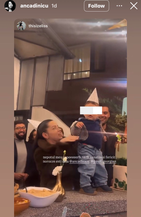 Băiețelul Ancăi Dinicu a împlinit un anișor! Primele imagini de la tăierea moțului